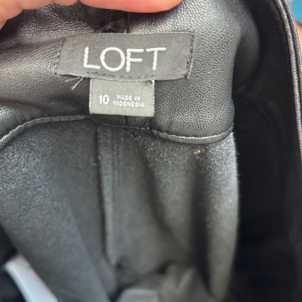 * | LOFT | faux leather pants. Size 12. - Picture 6 of 6